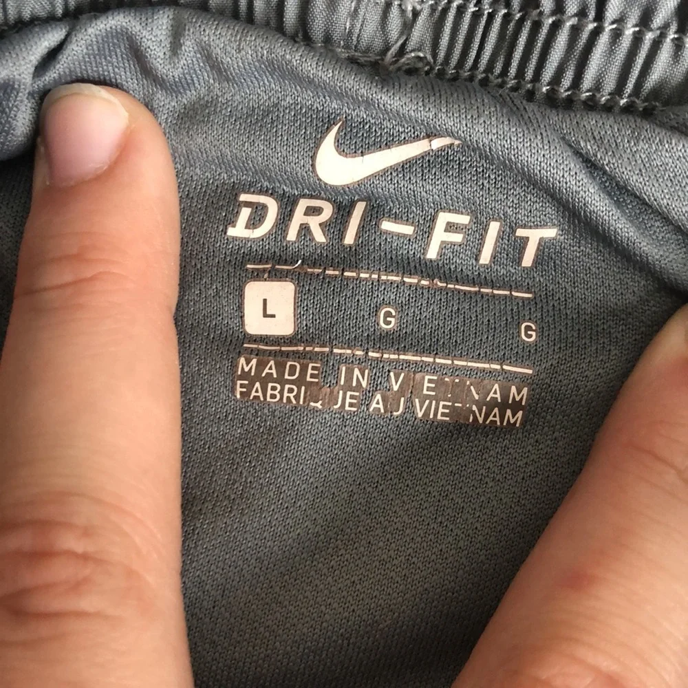 Grey with pink seams Nike DriFit athletic shorts - Picture 3 of 6